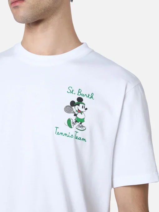 T-shirt da uomo in cotone con stampa e ricamo Topolino | DISNEY SPECIAL EDITION