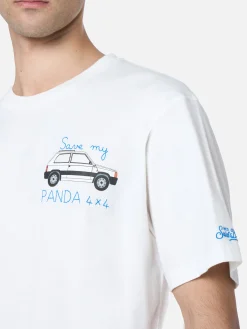 T-shirt da uomo in cotone pesante Arnott con ricamo Save my Panda 4x4 | FIAT PANDA SPECIAL EDITION