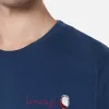 T-shirt da uomo in cotone pesante Arnott con ricamo Lavateje er vino | VACANZE DI NATALE EDIZIONE SPECIALE