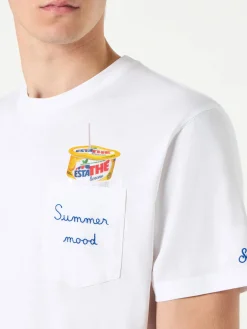 T-shirt da uomo in cotone con stampa Estathé | ESTATHE'® EDIZIONE SPECIALE