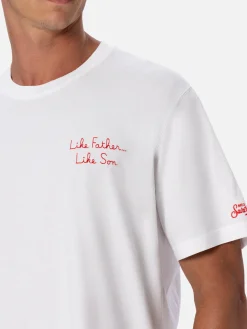 T-shirt da uomo in cotone con ricamo frontale The Simpsons e stampa sul retro | EDIZIONE SPECIALE SIMPSON