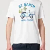 T-shirt da uomo in cotone con stampa St. Barth Vespa Friend | EDIZIONE SPECIALE VESPA®