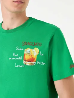 T-shirt da uomo in cotone con ricamo Sbagliato