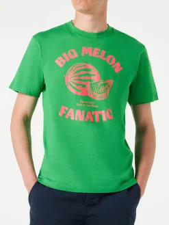 T-shirt da uomo in cotone con stampa Anguria