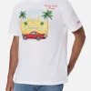 T-shirt da uomo in cotone con stampa piazzata e ricamo Montecarlo