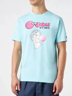 T-shirt da uomo in cotone con stampa statua Big Babol | BIG BABOL® EDIZIONE SPECIALE