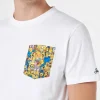 T-shirt da uomo in cotone Blanche con taschino stampato Simpsons | EDIZIONE SPECIALE I SIMPSON