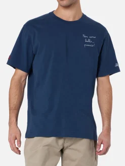 T-shirt da uomo in cotone pesante Arnott con ricamo Non sono bello… piaccio! | VACANZE DI NATALE EDIZIONE SPECIALE