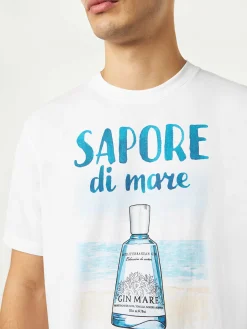T-shirt da uomo in cotone con stampa Gin | GIN MARE EDIZIONE SPECIALE
