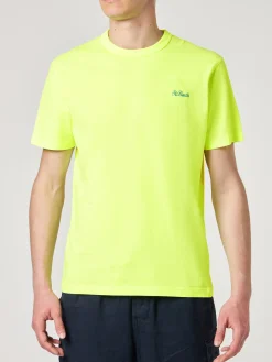 T-shirt da uomo in cotone giallo