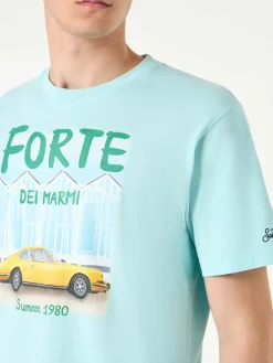 T-shirt da uomo in cotone con stampa auto Forte dei Marmi