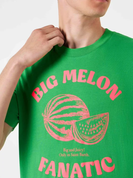 T-shirt da uomo in cotone con stampa Anguria