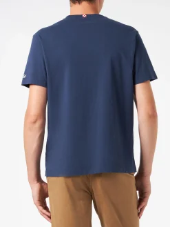 T-shirt da uomo in cotone pesante con ricamo Latin Rover