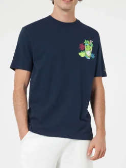 T-shirt da uomo in cotone con stampa piazzata Cryptopuppets Mojito davanti e dietro | EDIZIONE SPECIALE CRYPTOPUPPETS