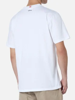 T-shirt da uomo in cotone con stampa e ricamo Topolino | DISNEY SPECIAL EDITION