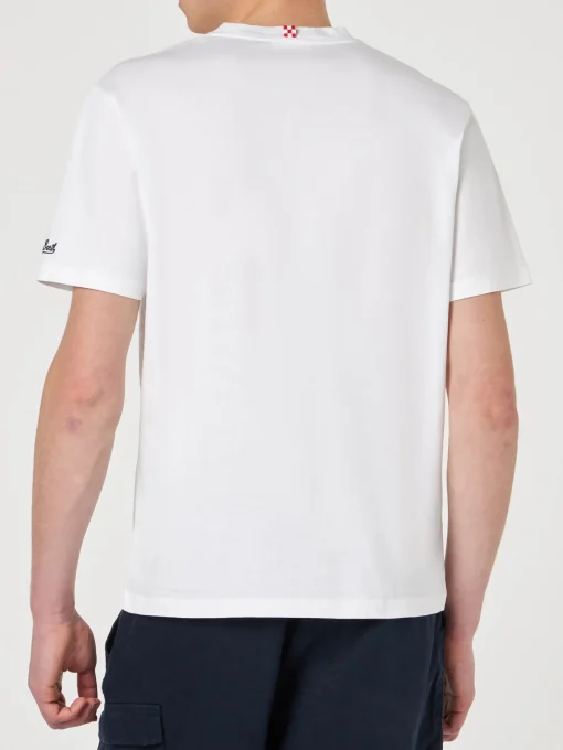 T-shirt da uomo in cotone con stampa St. Barth Vespa Friend | EDIZIONE SPECIALE VESPA®