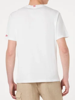 T-shirt da uomo in cotone con ricamo Ibiza Padel Club