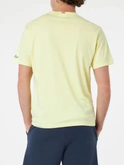 T-shirt da uomo in cotone con stampa piazzata More Shots Less Squats