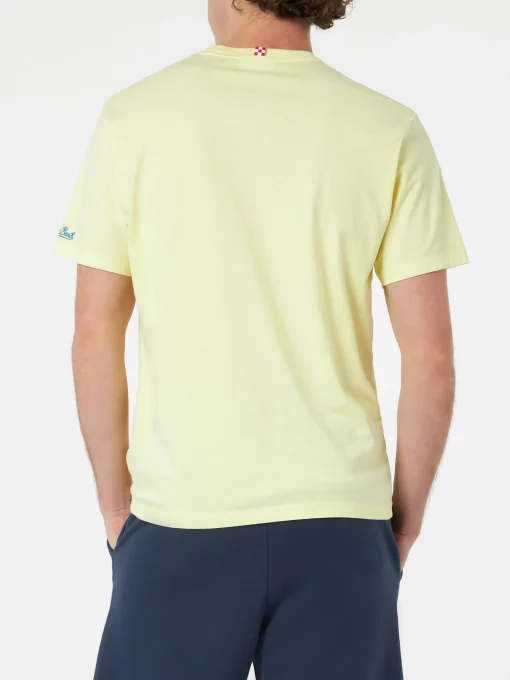 T-shirt da uomo in cotone con stampa piazzata More Shots Less Squats