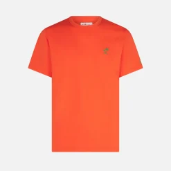 T-shirt da uomo in cotone arancione