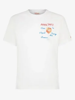 T-shirt da uomo in cotone con ricamo frontale Aperol Spritz | EDIZIONE SPECIALE APEROL