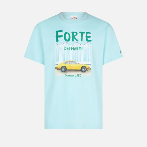 T-shirt da uomo in cotone con stampa auto Forte dei Marmi