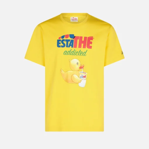 T-shirt da uomo in cotone con stampa papera Estathé | ESTATHE' EDIZIONE SPECIALE