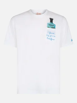T-shirt da uomo in cotone Austin con ricamo Portofino Gin | PORTOFINO DRY GIN EDIZIONE SPECIALE