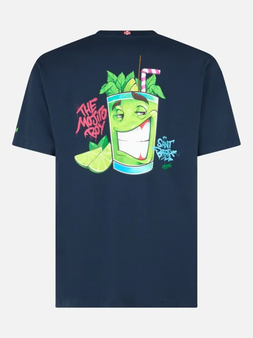 T-shirt da uomo in cotone con stampa piazzata Cryptopuppets Mojito davanti e dietro | EDIZIONE SPECIALE CRYPTOPUPPETS