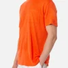 T-shirt da uomo in jersey di lino arancione