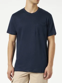 T-shirt da uomo in jersey di lino