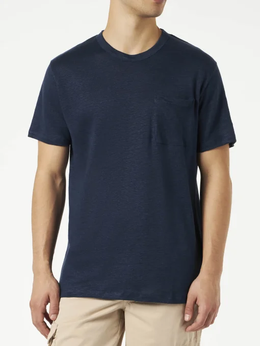 T-shirt da uomo in jersey di lino