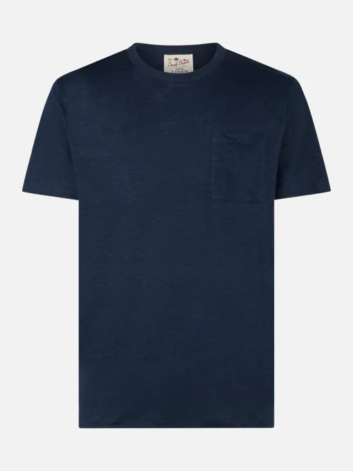 T-shirt da uomo in jersey di lino