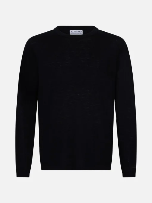 T-shirt da uomo in misto cashmere nero Scott
