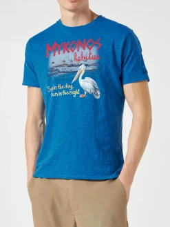 T-shirt da uomo stampa Mykonos