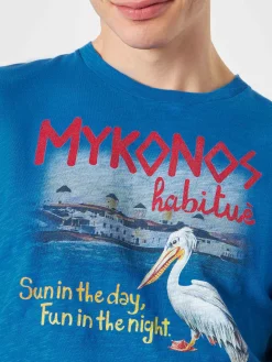 T-shirt da uomo stampa Mykonos