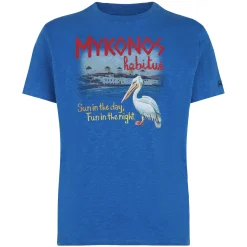 T-shirt da uomo stampa Mykonos