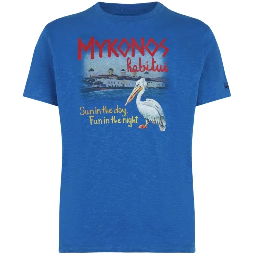 T-shirt da uomo stampa Mykonos