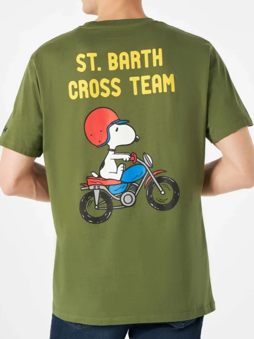 T-shirt da uomo verde con stampa Snoopy | EDIZIONE SPECIALE PEANUTS™