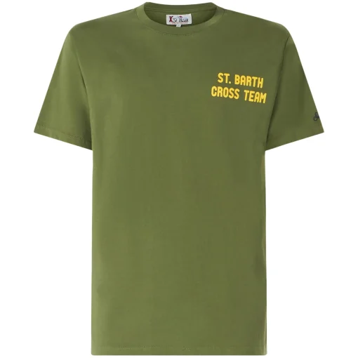 T-shirt da uomo verde con stampa Snoopy | EDIZIONE SPECIALE PEANUTS™