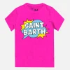 T-shirt fluo da bambina Saint Barth