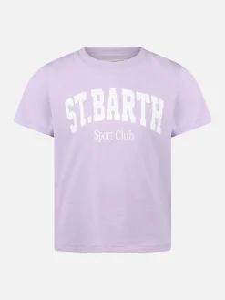 T-shirt girocollo da bambina in jersey di cotone Elly con stampa St. Barth