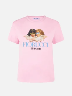 T-shirt girocollo da bambina in jersey di cotone Elly con stampa Fiorucci Angels | EDIZIONE SPECIALE FIORUCCI
