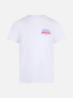 T-shirt girocollo in jersey di cotone da bambina Elly con ricamo Miss Stufo