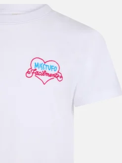 T-shirt girocollo in jersey di cotone da bambina Elly con ricamo Miss Stufo