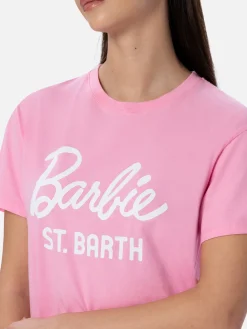 T-shirt girocollo in jersey di cotone da donna Emilie con stampa Barbie St. Barth | BARBIE SPECIAL EDITION