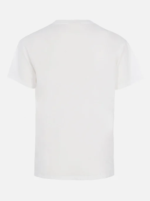 T-shirt girocollo in jersey di cotone da donna Emilie con ricamo Save water, Drink spritz
