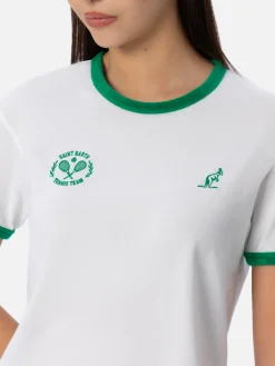 T-shirt girocollo Priscilla in spugna di cotone con bordino | AUSTRALIAN BRAND SPECIAL EDITION