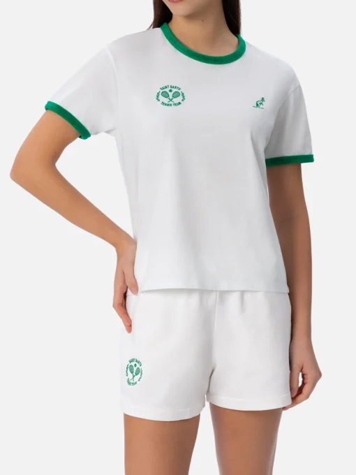 T-shirt girocollo Priscilla in spugna di cotone con bordino | AUSTRALIAN BRAND SPECIAL EDITION