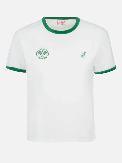 T-shirt girocollo Priscilla in spugna di cotone con bordino | AUSTRALIAN BRAND SPECIAL EDITION